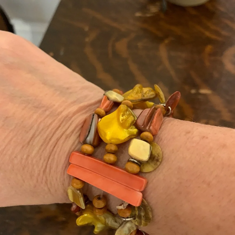 3 strand mother pearl bracelet
